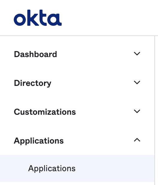 Okta - application list